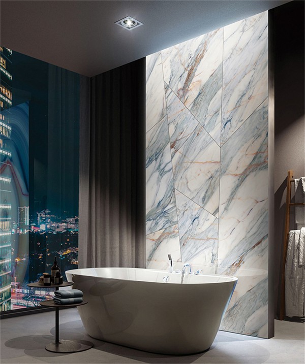 Pierre frittée bleu de la mer étoilée