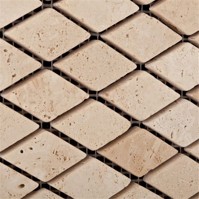 Elmas Şeklinde Mermer Mozaik Karolar