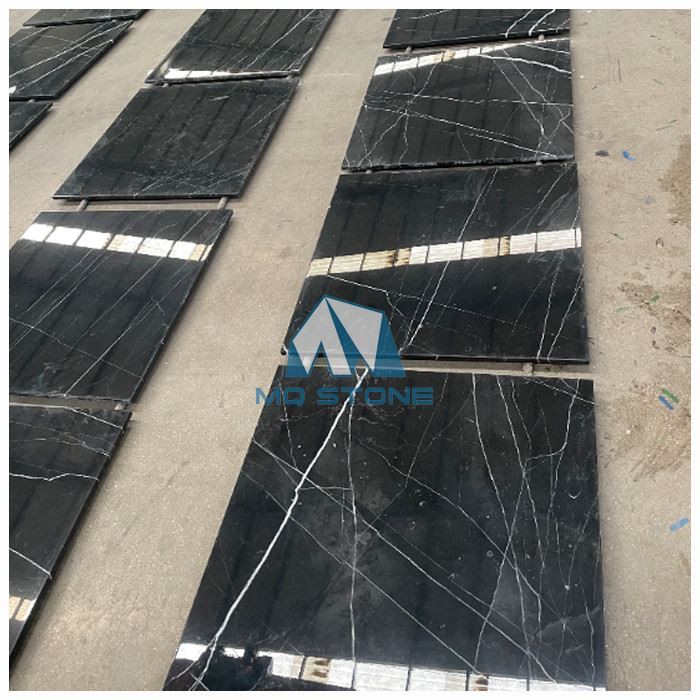 Black Marble Bathroom Floor Tiles