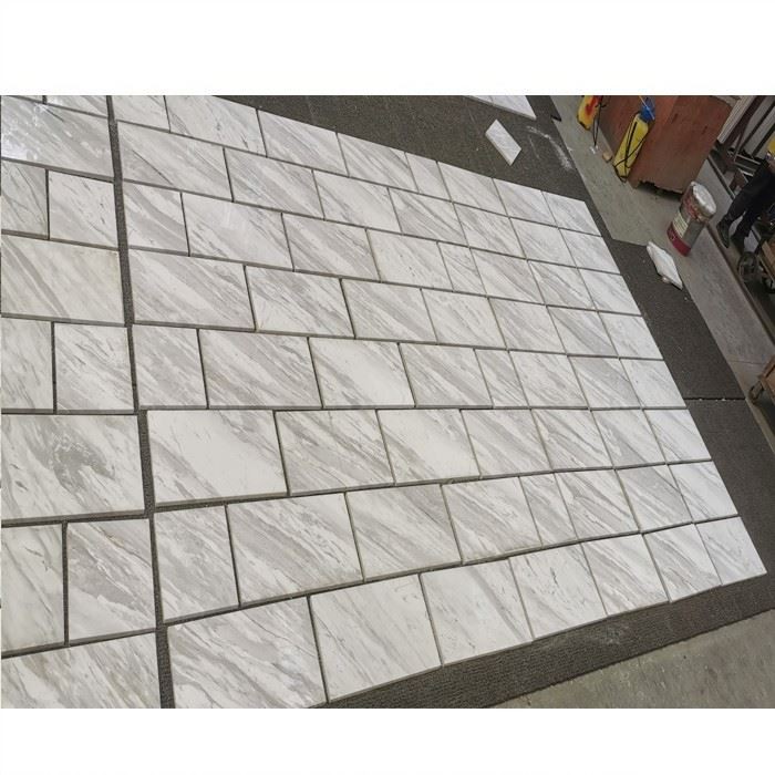 White Volakas Marble Flooring Tiles
