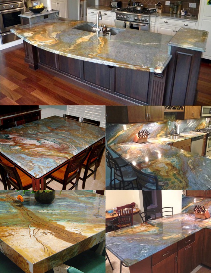 Гранитный кварцит Blue Louise