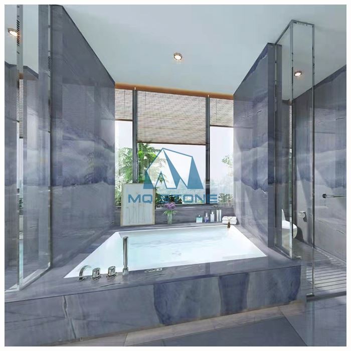 アズール・マカウバス・ラグジュアリー・クォーツァイトのバスルームプロジェクト｜MQ STONE