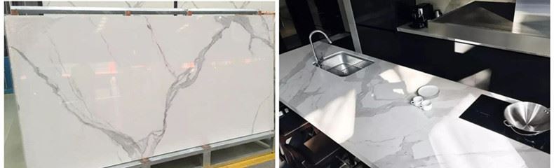 دال سنگ زینتر شده سفید Calacatta