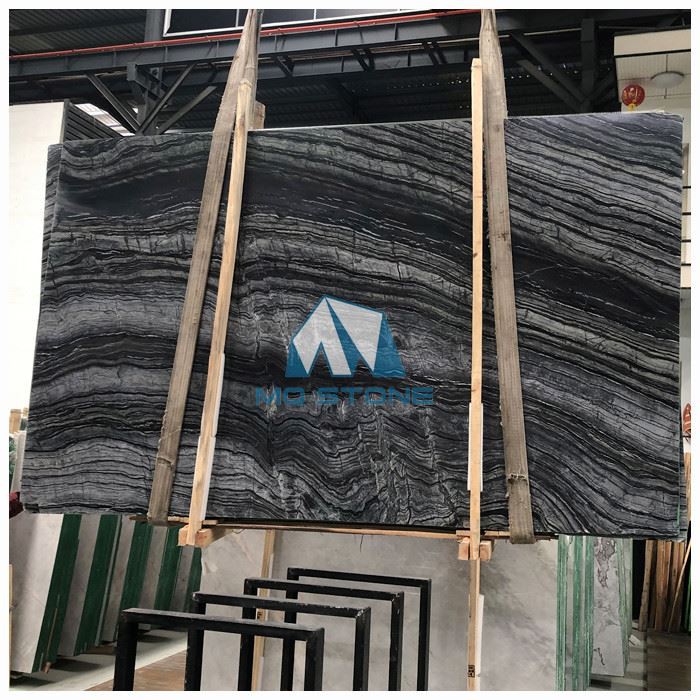 Black Wooden Marble Slabs