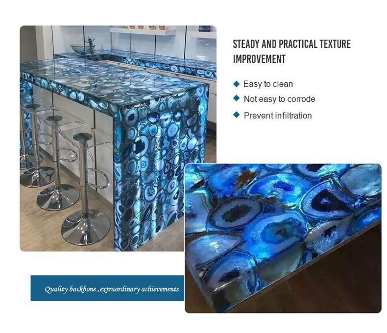 Luxuriöse blaue Achat-Platten