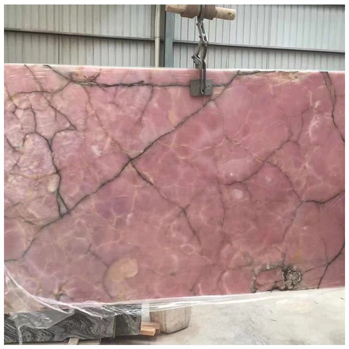 गुलाबी गोमेद संगमरमर स्लैब