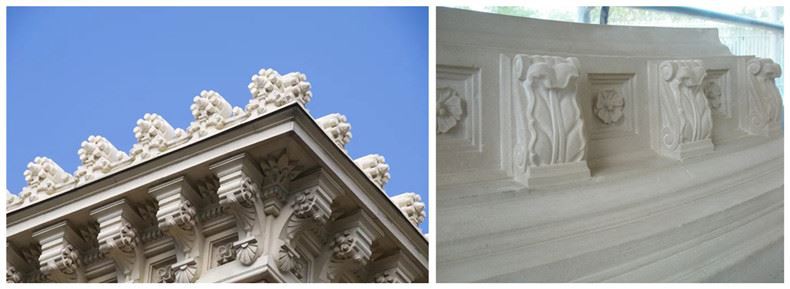 Cornici in pietra intagliata