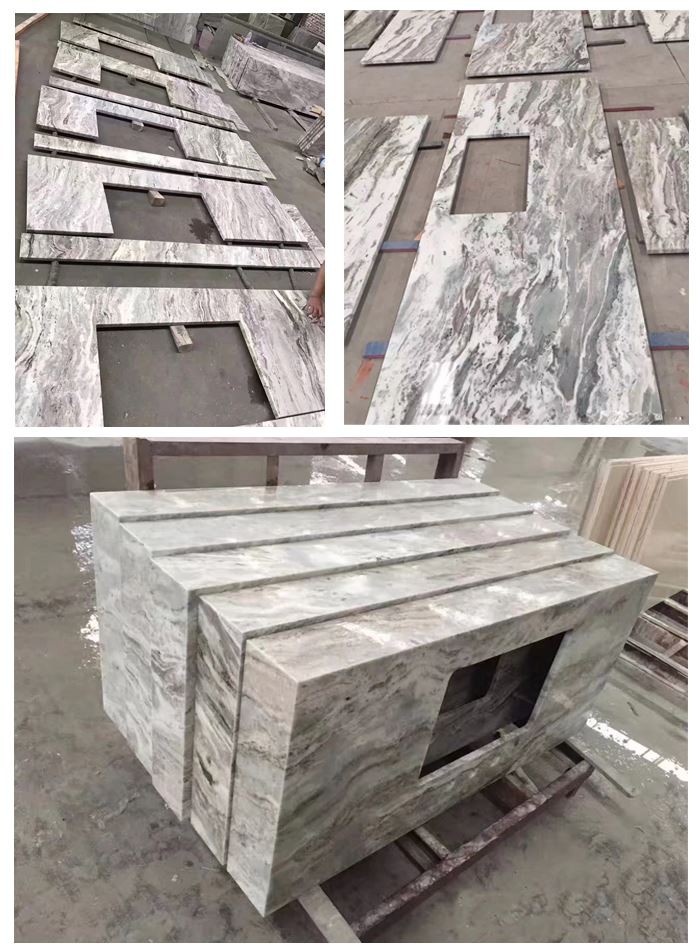 Brown Fantasy Granite Kitchen Islands