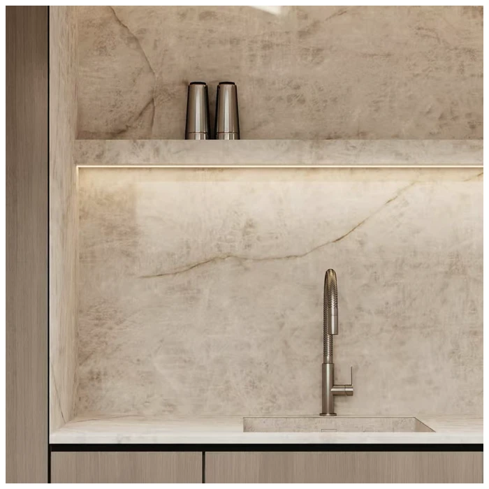 Perla Santana Quartzite Luxury Apartment Kitchen Projects