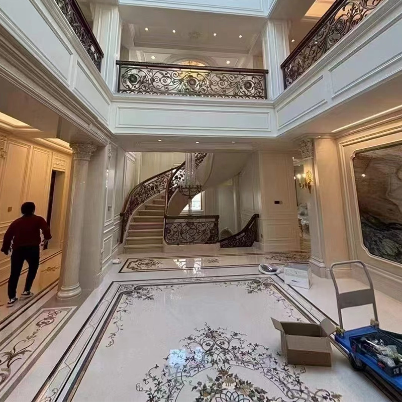 Burdur Beige Marble Villa Lobby