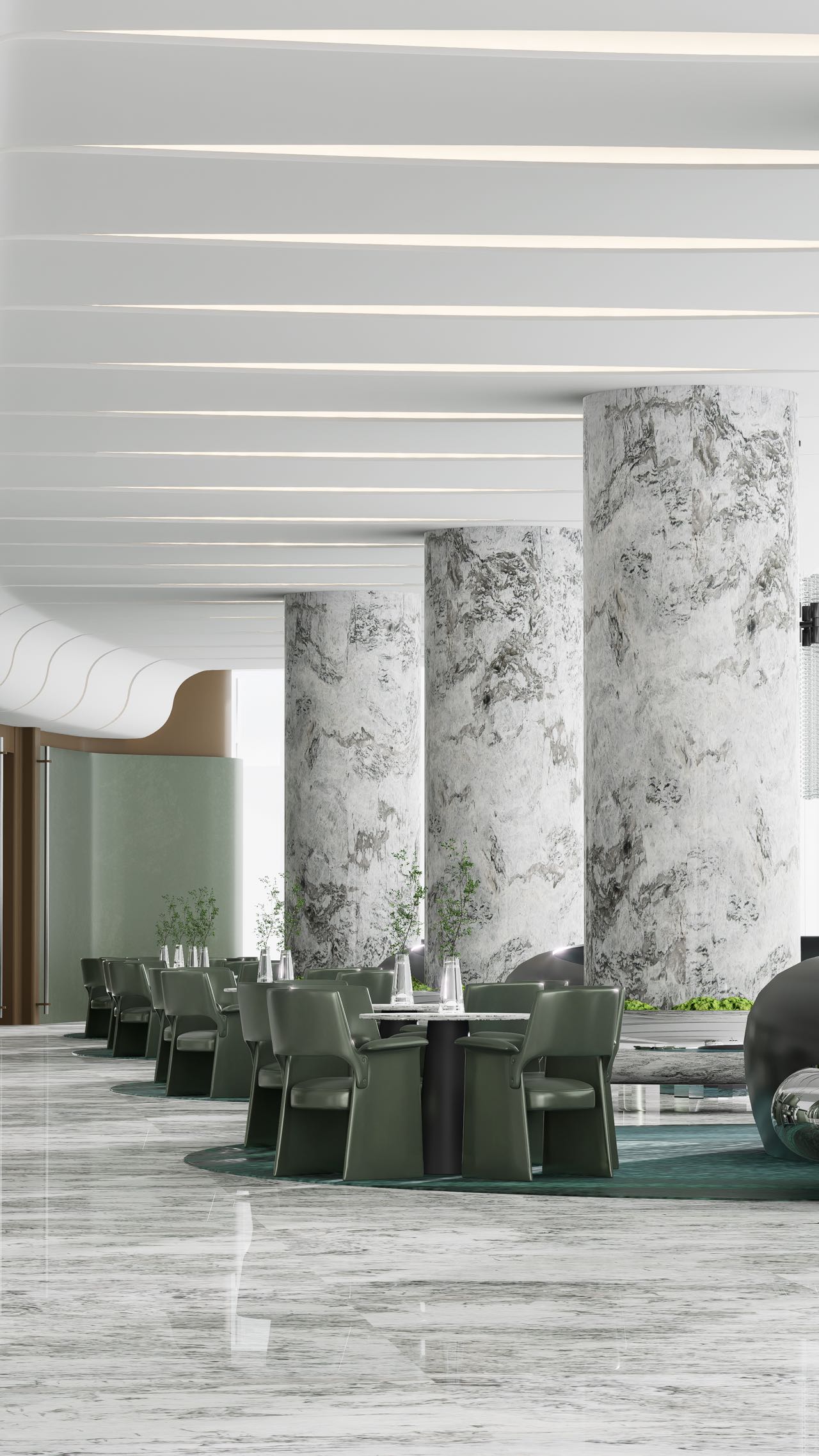 Pumori White Quartzite Solid Columns