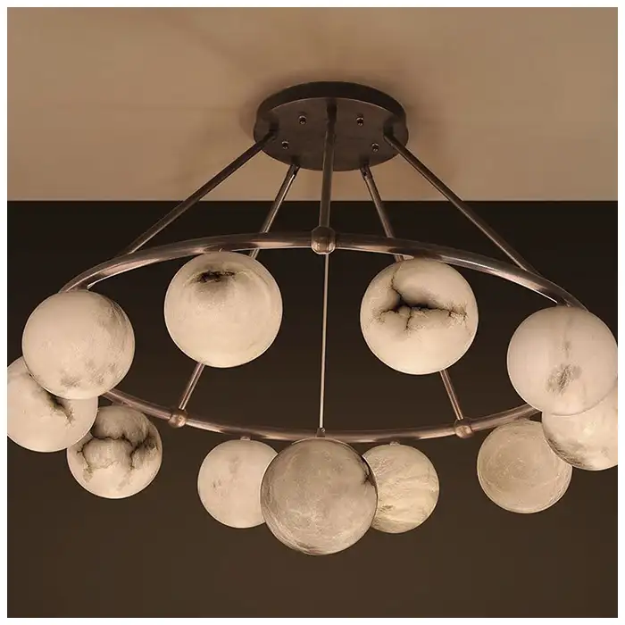 11-Light Alabaster Chandelier Ball Lamps
