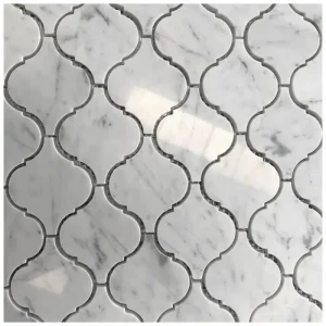 Arabesque Carrara White Marble Mosaic Tile