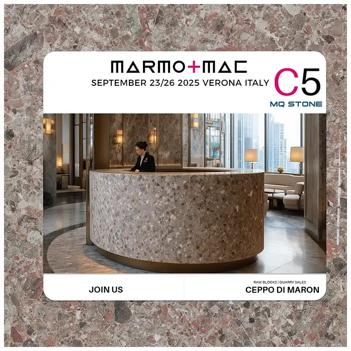 Ceppo Di Maron Marble Reception Desk Hotel Projects