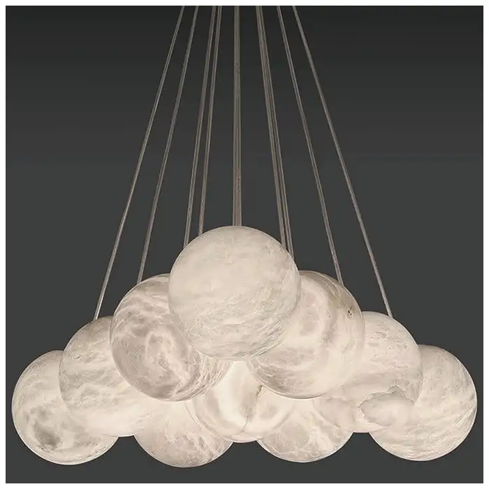 Cluster Globe Alabaster Pendant Light