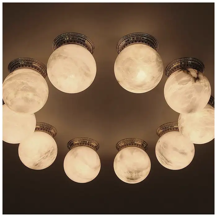 Moonshade Alabaster Ball Pendante Lamps