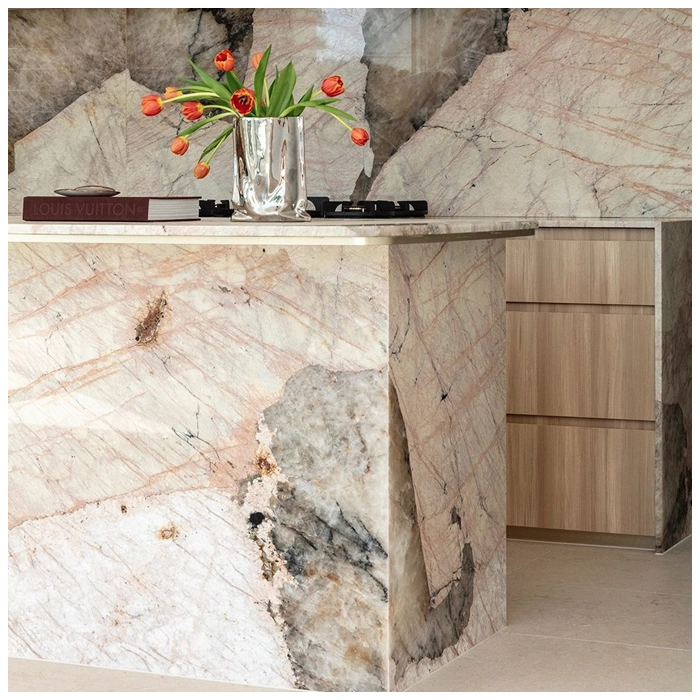 Pink Patagonia Quartzite Villa Kitchen Countertops Projects