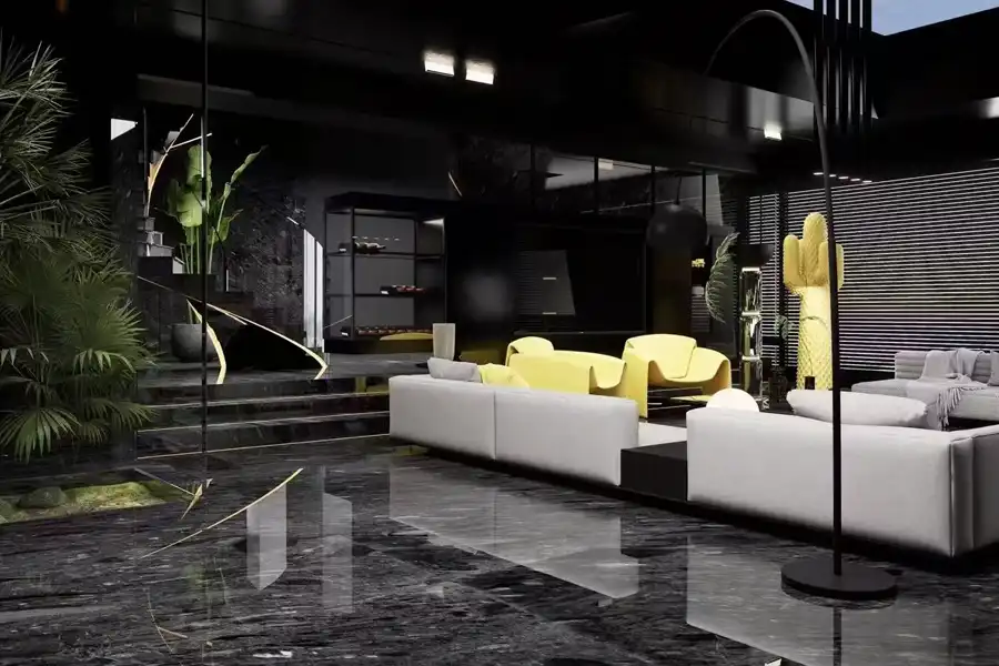 Terra Grey Marble Luxury Hotel Lobby Projects