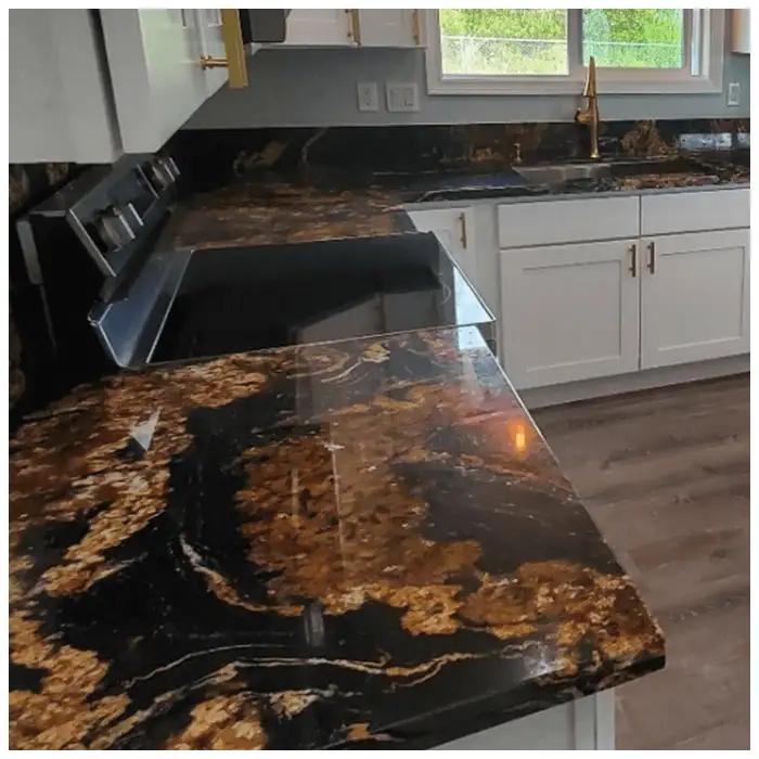 Titanium Gold Granite Luxury Countertops Projects