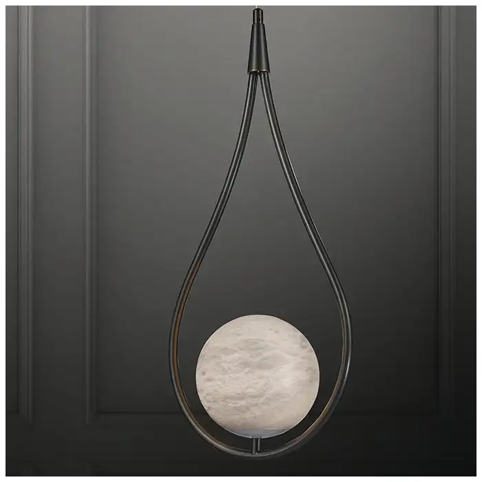 Black Brass Ceiling Alabaster Lighting