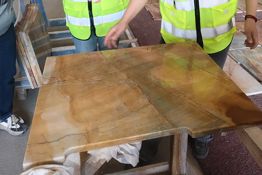 Aqua Vulcan Quartzite Stone Nightstand Table Tops