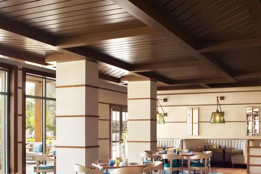 White Limestone Column Covering For Ritz Carlton Hotels