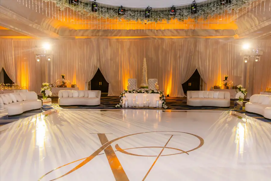 White Marble Flooring Designs For Ritz Carlton Ballroom