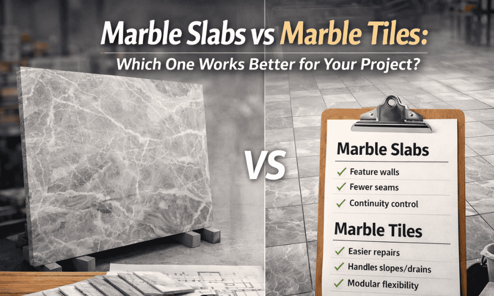 Marble Slabs vs Marble Tiles