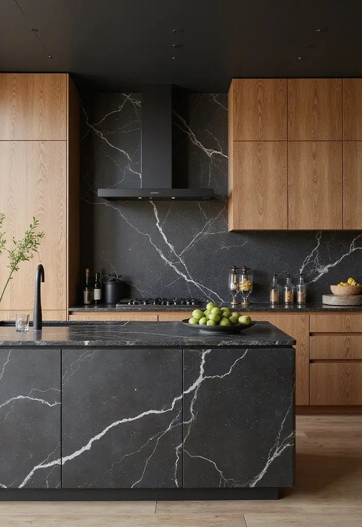 Black Marble Kitchen