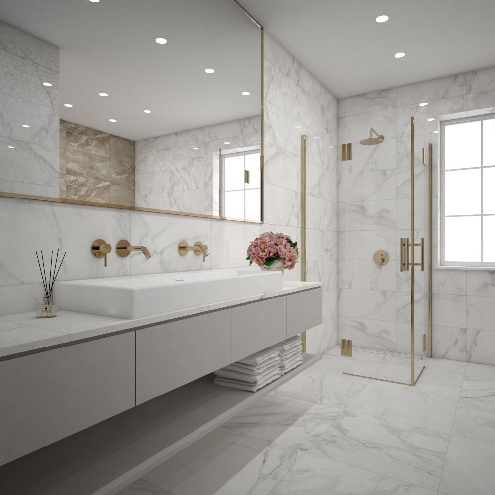 Calacatta Marble Bathroom
