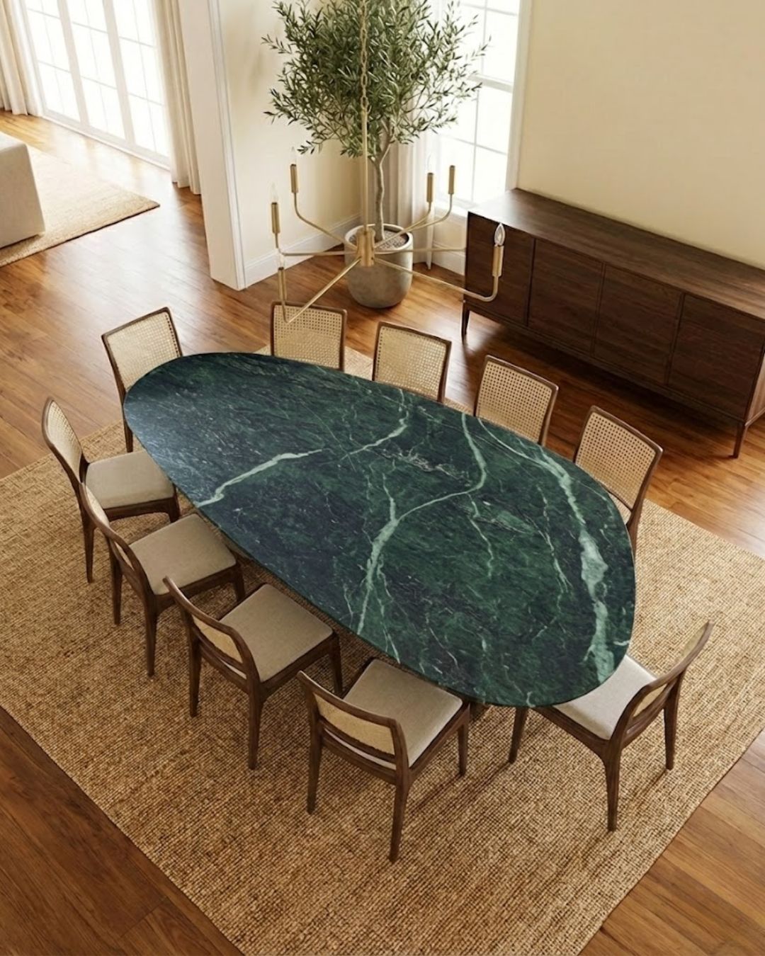 Green Marble Table
