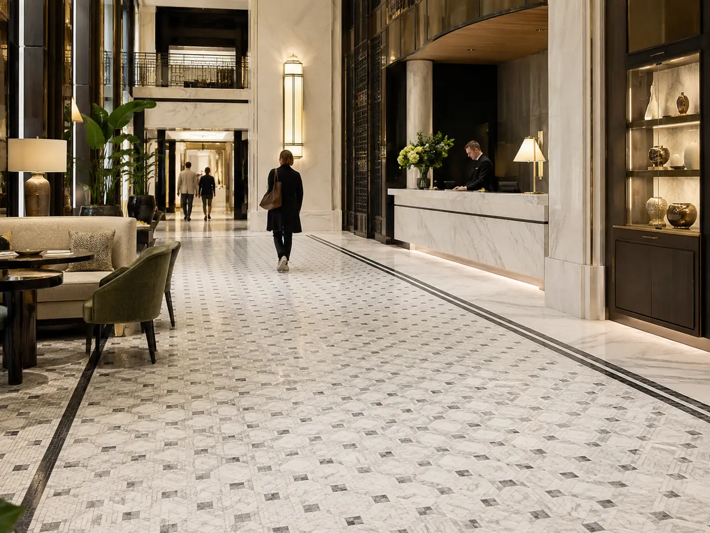 Marble Mosaic For Commercial Flooring