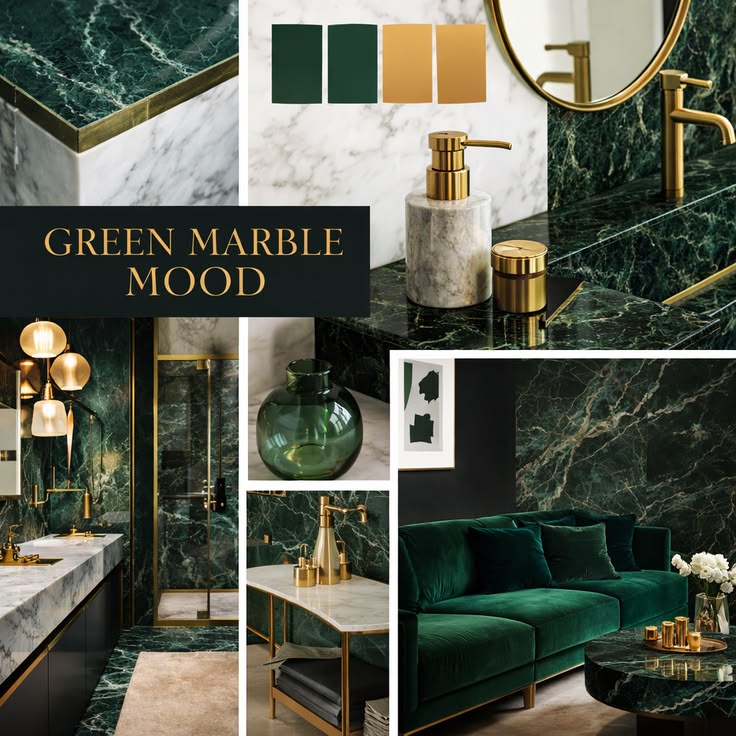 Pairing Green Marble with Metal Accents
