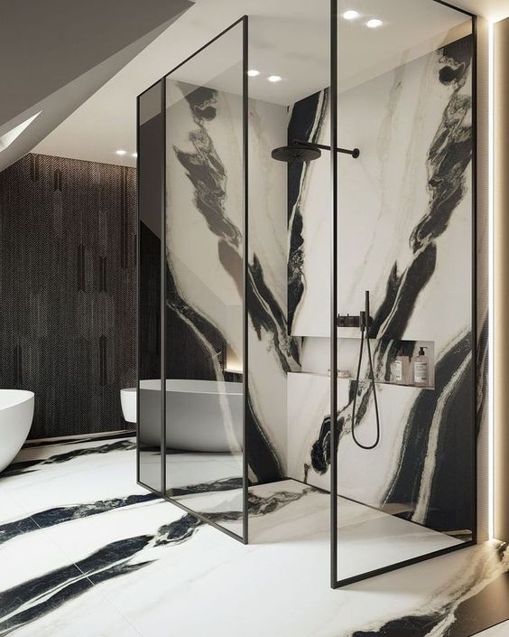 Panda White Marble Bathroom