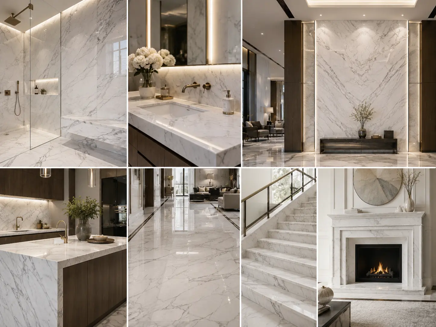 Carrara Marble Applications