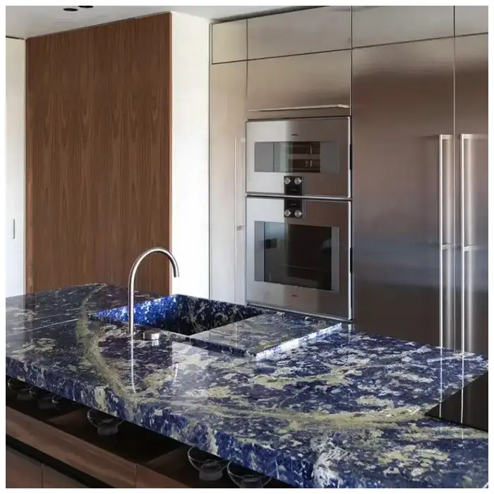 Bolivial-Sodalite-Blue-Marble-Villa-Kitchen-Countertops-Projects Bolivial-Sodalite-Blue-Marble-Villa-Kitchen-Countertops-Projects