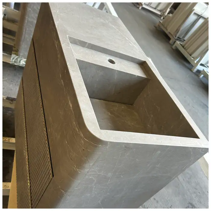 Savana-Gray-Marble-Pedestal-Bathroom-Sinks Savana-Gray-Marble-Pedestal-Bathroom-Sinks