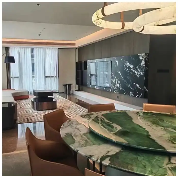Patagonia-Green-Quartzite-Round-Dining-Tables-for-Luxury-Houses