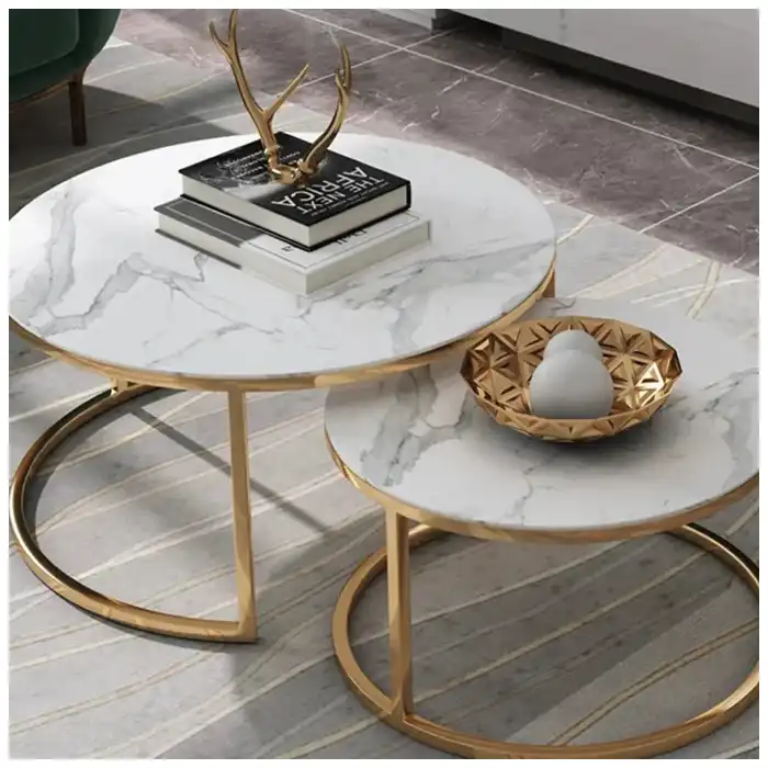 White-Marble-Round-Nesting-Side-Tables-Designs-for-Houses