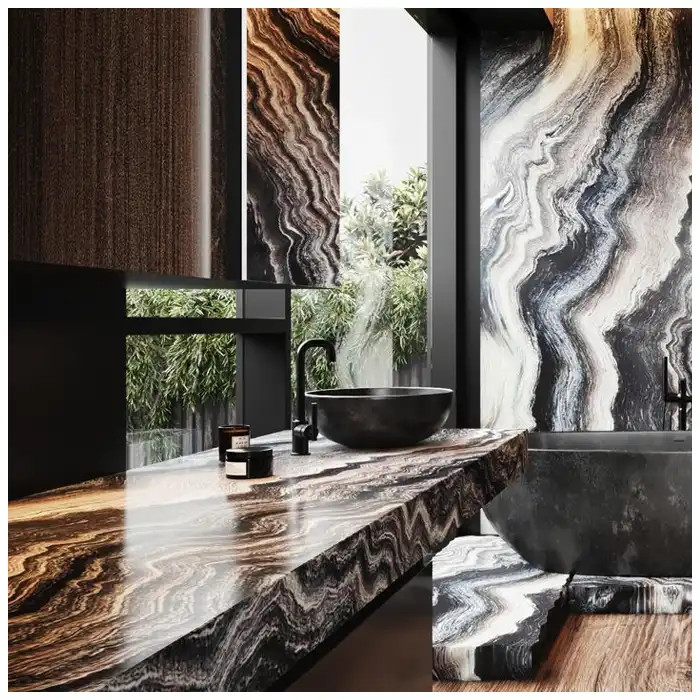 Cipollino-Ondulato-Marble-Slab-Folded-Bands-Vein-Direction-and-Wall-Composition