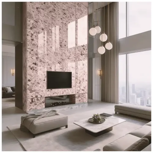 Ceppo Di Maron Marble Luxury Penthous Wall Projects