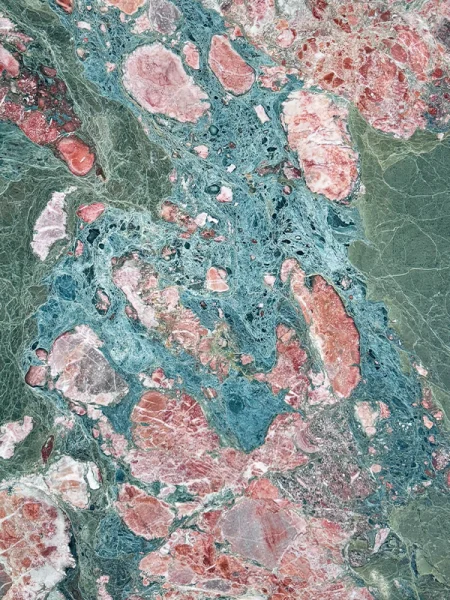 Four Season Pink MarbleDark Green