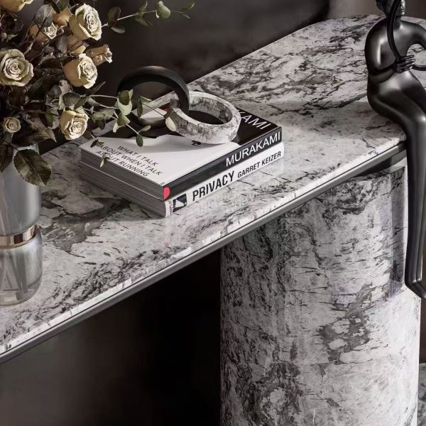 Pumori White Quartzite Console Tables