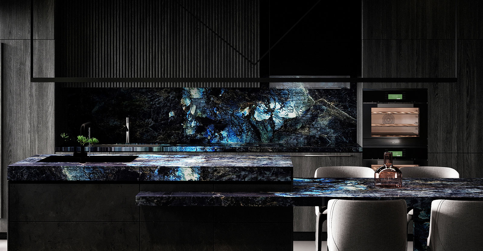 Labradorite Blue Granite Kitchen Island Tops