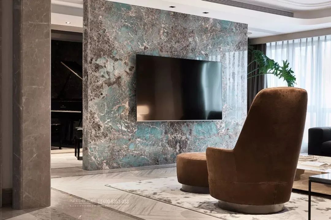 Amazonit Quarzit TV-Hintergrundfliesen Amazonit Quarzit TV-Hintergrundfliesen