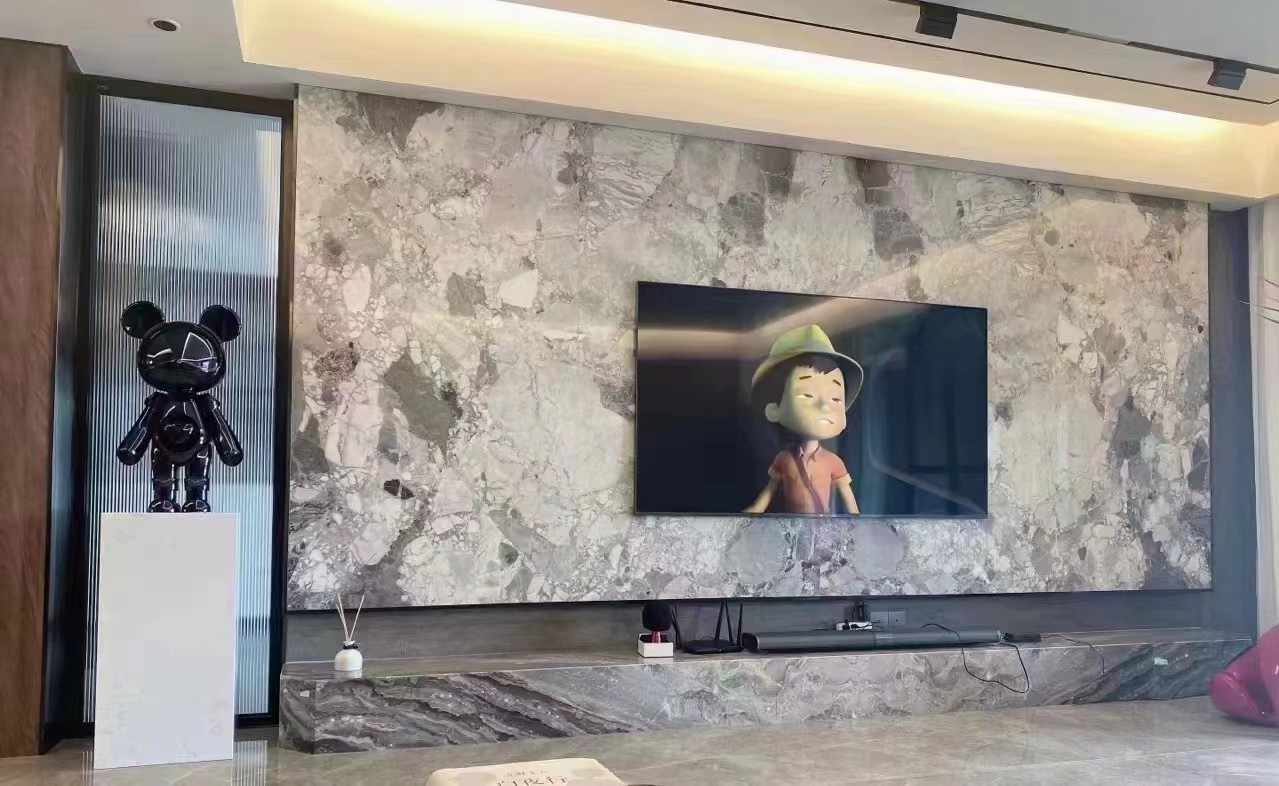 세포 디 그레 대리석 TV 뒷벽 디자인.jpg
