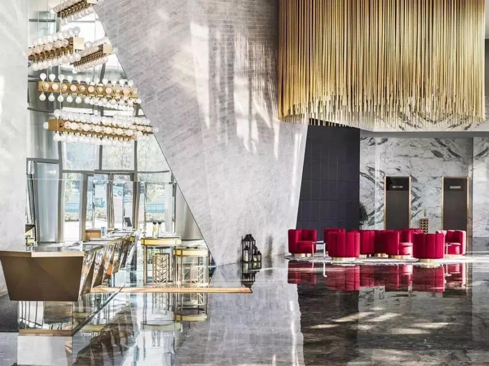 高級ホテルのための磨かれた灰色の大理石の床タイル