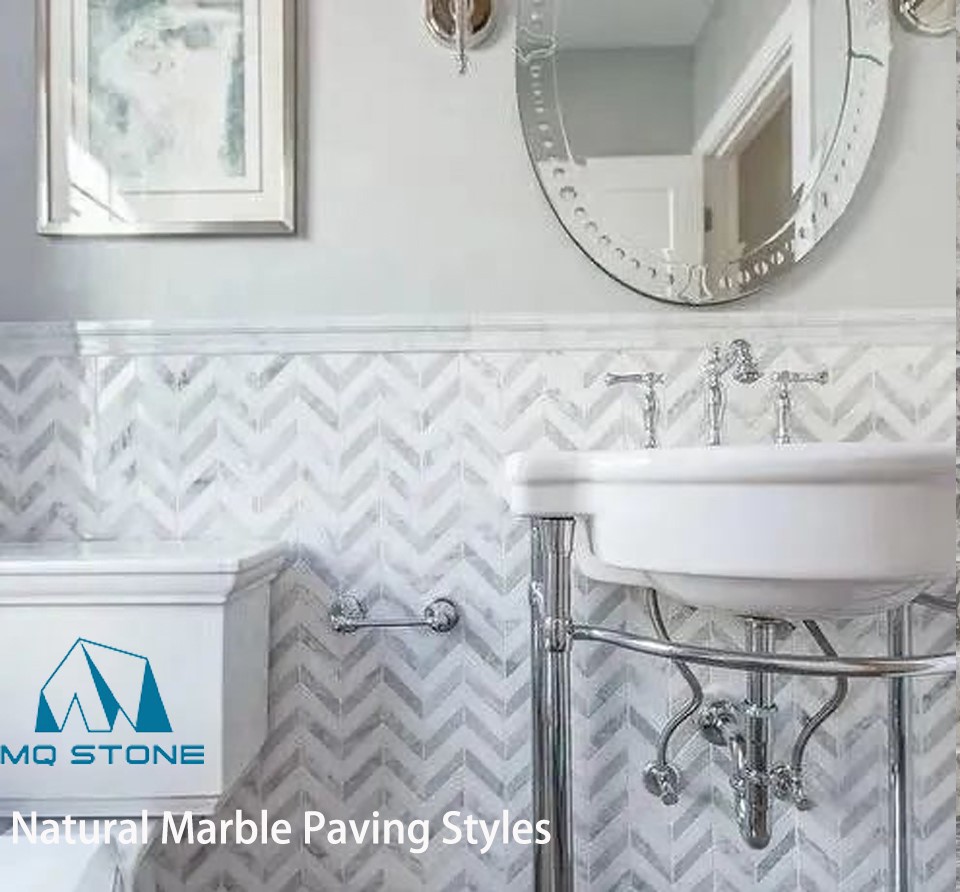 бели и сиви мермерни шевронски узорак