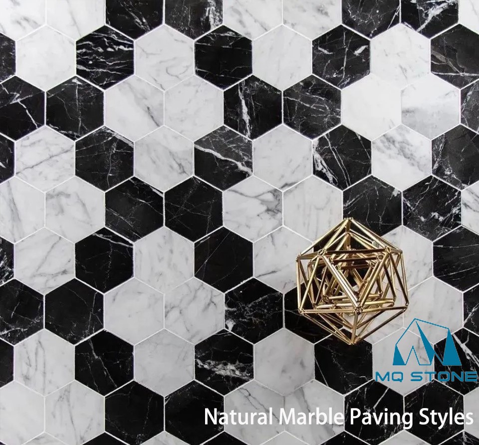 шестоугаони мермерни подни поплочавање