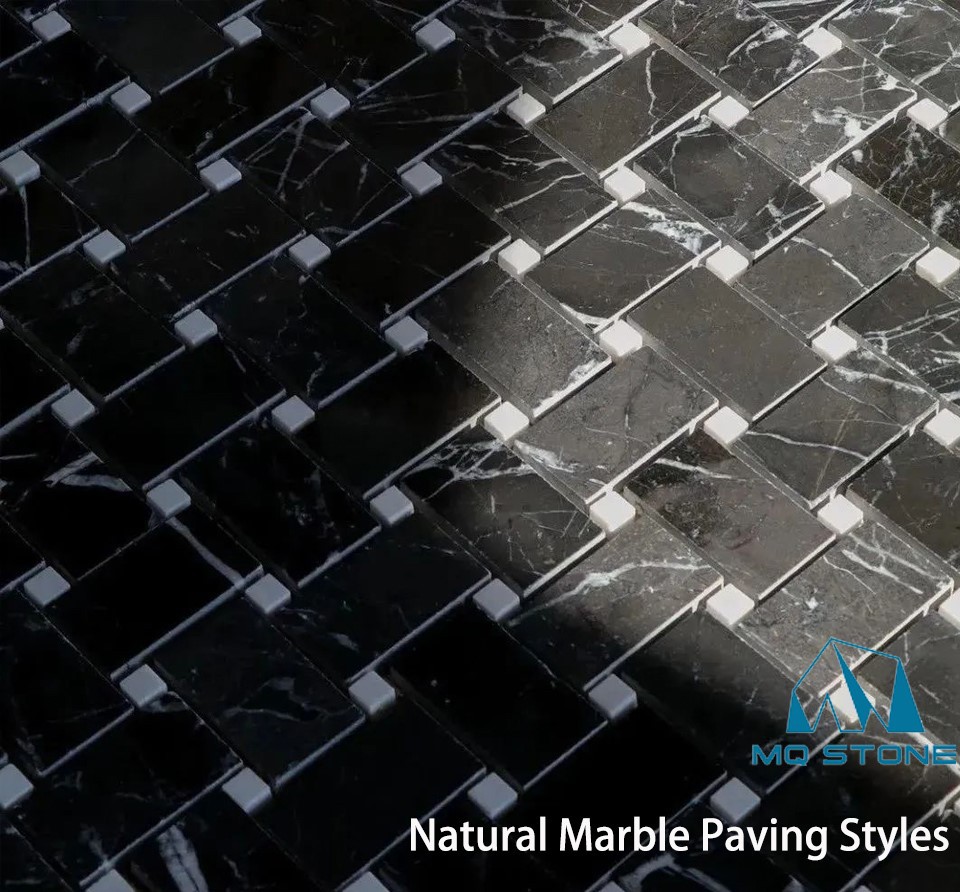 Баскетвеаве црне мермерне плочице